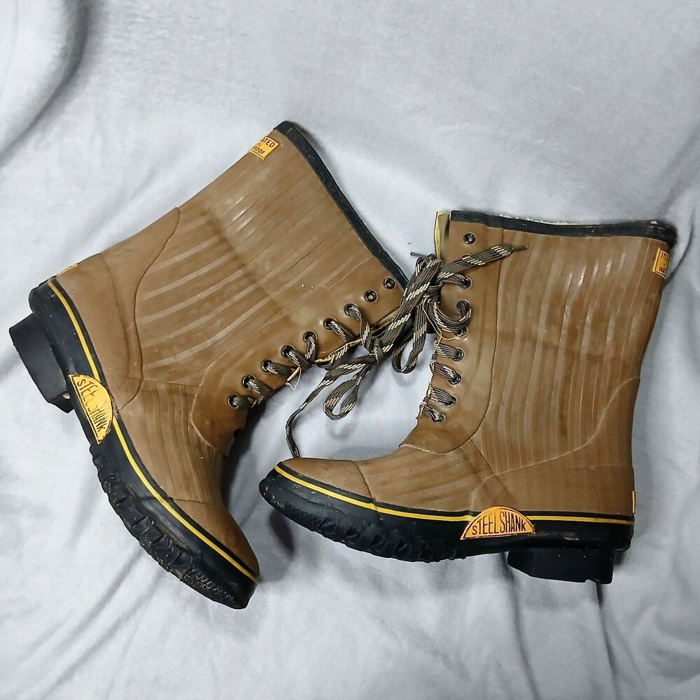 Weather Spirits Insulated Waterproof Muck Boots Steel Shank Work Fishing Mens 9
